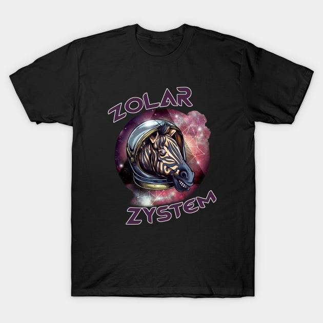 Zolar Zystem Zebra Astronaut Novelty Cute Funny Humor Premium T-Shirt by Alema Art